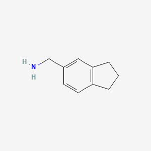 Chemical structure of (2,3-Dihydro-1H-inden-5-yl)methanamine