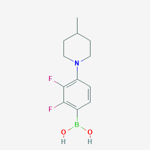 Chemical structure of (2,3-Difluoro-4-(4-methylpiperidin-1-yl)phenyl)boronic acid