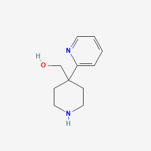 Chemical structure of 4-(2-pyridinyl)-4-Piperidinemethanol