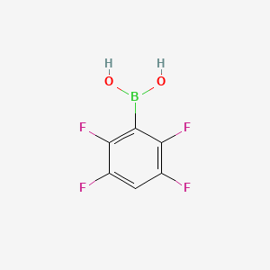 Chemical structure of 2,3,5,6-Tetrafluorobenzeneboronic acid