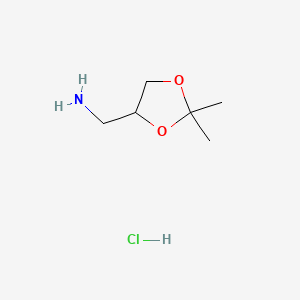 Chemical structure of (2,2-Dimethyl-1,3-dioxolan-4-yl)methanamine hydrochloride