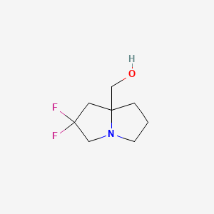 Chemical structure of (2,2-Difluoro-hexahydro-1H-pyrrolizin-7a-yl)methanol