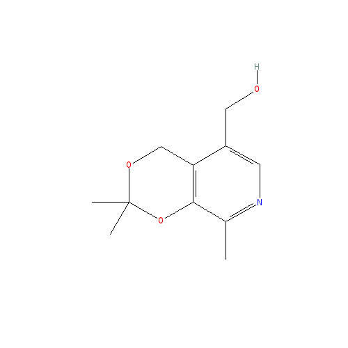 Chemical structure of 2,2,8-Trimethyl-4H-1,3-dioxino(4,5-c)pyridine-5-methanol