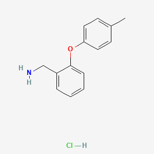 Chemical structure of 2-(4-Methylphenoxy)benzylamine hydrochloride