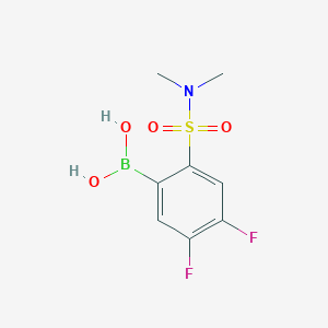 Chemical structure of (2-(N,N-Dimethylsulfamoyl)-4,5-difluorophenyl)boronic acid