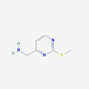 Chemical structure of (2-(Methylthio)pyrimidin-4-yl)methanamine