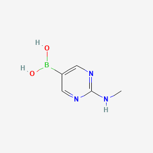 Chemical structure of (2-(Methylamino)pyrimidin-5-yl)boronic acid