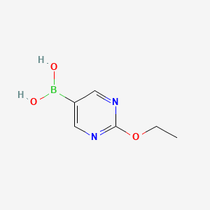 Chemical structure of (2-Methoxy-4-methyl-d6)-pyrimidine-5-boronic acid