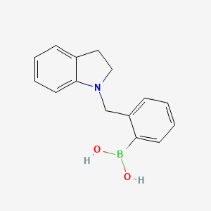 Chemical structure of (2-(Indolin-1-ylmethyl)phenyl)boronic acid