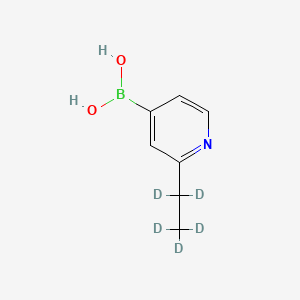 Chemical structure of (2-(ethyl-d5)pyridin-4-yl)boronic acid