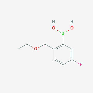 Chemical structure of (2-(Ethoxymethyl)-5-fluorophenyl)boronic acid