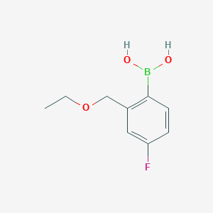 Chemical structure of (2-(Ethoxymethyl)-4-fluorophenyl)boronic acid