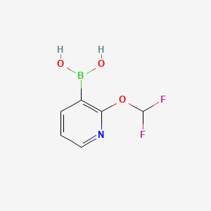 Chemical structure of (2-(Difluoromethoxy)pyridin-3-yl)boronic acid