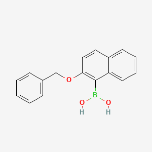 Chemical structure of (2-(Benzyloxy)naphthalen-1-yl)boronic acid