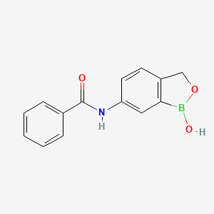 Chemical structure of 2-Benzyloxy-4-cyanophenylboronic acid