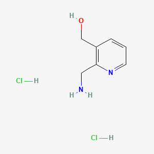 Chemical structure of (2-(Aminomethyl)pyridin-3-yl)methanol dihydrochloride