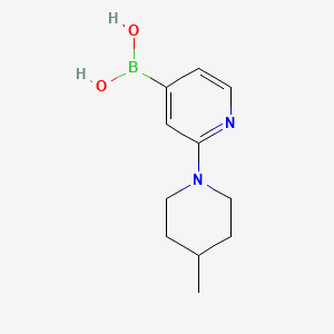 Chemical structure of (2-(4-methylpiperidin-1-yl)pyridin-4-yl)boronic acid