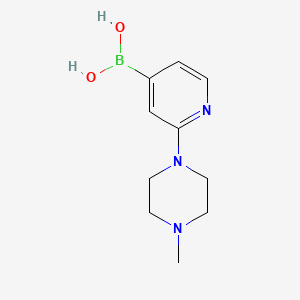 Chemical structure of 2-(4-Methylpiperazin-1-yl)pyridin-4-ylboronic acid