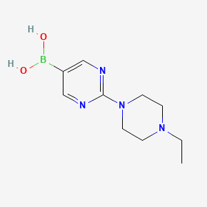 Chemical structure of (2-(4-Ethylpiperazin-1-yl)pyrimidin-5-yl)boronic acid