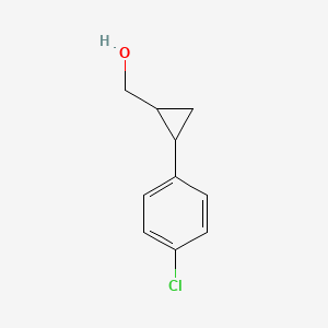 Chemical structure of (2-(4-chlorophenyl)cyclopropyl)methanol