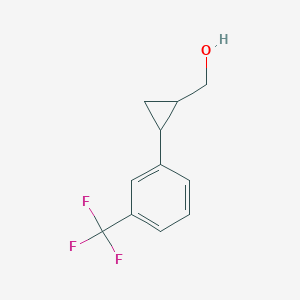 Chemical structure of (2-(3-(trifluoromethyl)phenyl)cyclopropyl)methanol