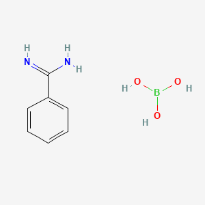 Chemical structure of (2-(2-hydroxypropan-2-yl)pyrimidin-5-yl)boronic acid