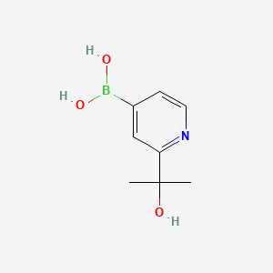 Chemical structure of (2-(2-Hydroxypropan-2-yl)pyridin-4-yl)boronic acid