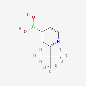 Chemical structure of 2-(tert-Butyl-d9)-pyridine-4-boronic acid