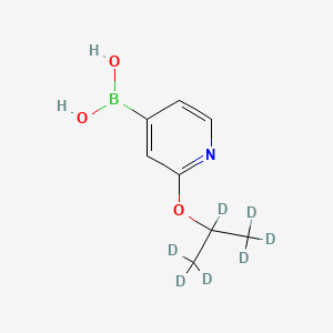 Chemical structure of 2-(iso-Propoxy-d7)-pyridine-4-boronic acid