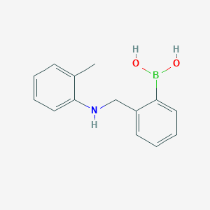 Chemical structure of (2-((O-tolylamino)methyl)phenyl)boronic acid