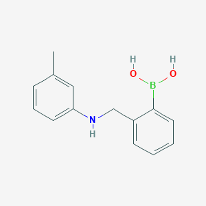 Chemical structure of (2-((m-Tolylamino)methyl)phenyl)boronic acid