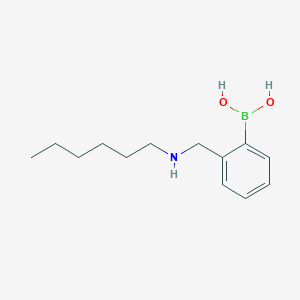 Chemical structure of (2-((hexylamino)methyl)phenyl)boronic acid