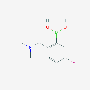Chemical structure of (2-((Dimethylamino)methyl)-5-fluorophenyl)boronic acid