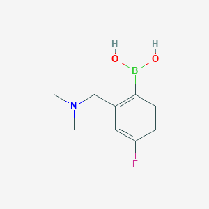 Chemical structure of (2-((Dimethylamino)methyl)-4-fluorophenyl)boronic acid