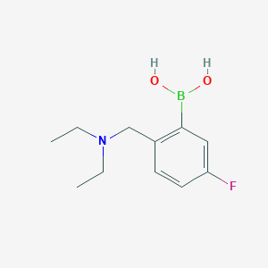 Chemical structure of (2-((diethylamino)methyl)-5-fluorophenyl)boronic acid