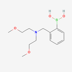 Chemical structure of (2-((Bis(2-methoxyethyl)amino)methyl)phenyl)boronic acid