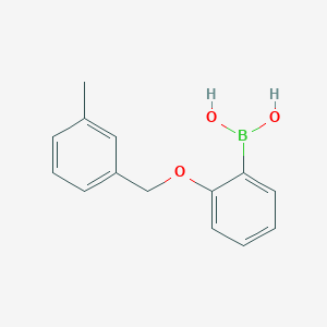 Chemical structure of 2-(3-Methylbenzyloxy)phenylboronic acid
