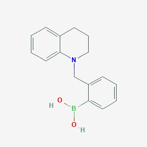 Chemical structure of (2-((3,4-Dihydroquinolin-1(2H)-yl)methyl)phenyl)boronic acid