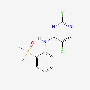 Chemical structure of (2-((2,5-Dichloropyrimidin-4-yl)amino)phenyl)dimethylphosphine oxide
