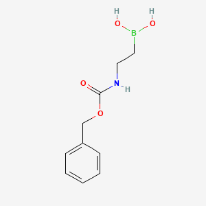 Chemical structure of (2-(((Benzyloxy)carbonyl)amino)ethyl)boronic acid