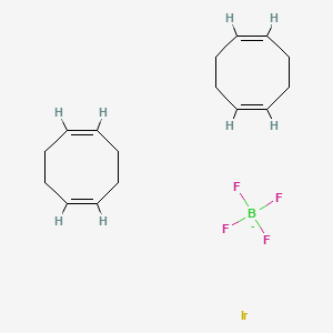 Chemical structure of Bis(1,5-cyclooctadiene)iridium(I) tetrafluoroborate