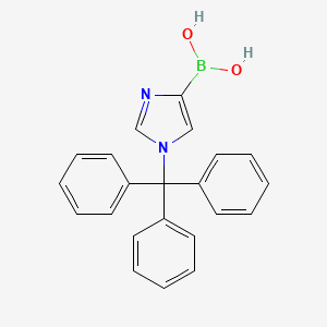 Chemical structure of (1-Tritylimidazol-4-yl)boronic acid