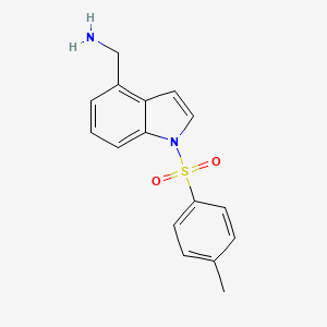Chemical structure of (1-Tosyl-1H-indol-4-yl)methanamine