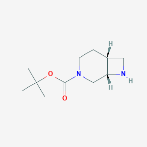 Chemical structure of (1S,6R)-3-Boc-3,8-diazabicyclo[4.2.0]octane