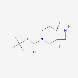 Chemical structure of (1S,6R)-3-Boc-3,7-diazabicyclo[4.2.0]octane