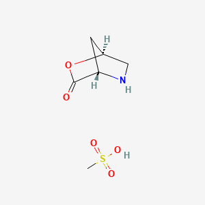 Chemical structure of (1S,4S)-2-Oxa-5-azabicyclo[2.2.1]heptan-3-one methanesulfonate