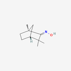 Chemical structure of (1S,4R)-1,3,3-trimethylbicyclo[2.2.1]heptan-2-one oxime