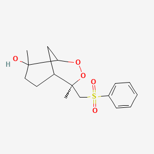 Chemical structure of (1s,3s)-tert-butyl 3-(tosyloxy)cyclobutanecarboxylate