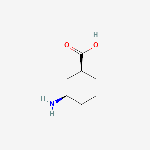 Chemical structure of (1S,3R)-3-Aminocyclohexanecarboxylic Acid