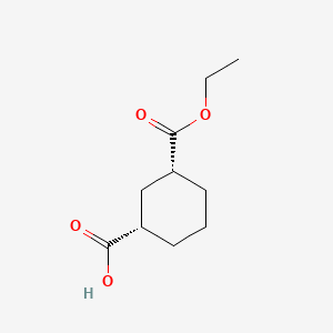 Chemical structure of 1-Ethyl (1R,3S)-1,3-cyclohexanedicarboxylate